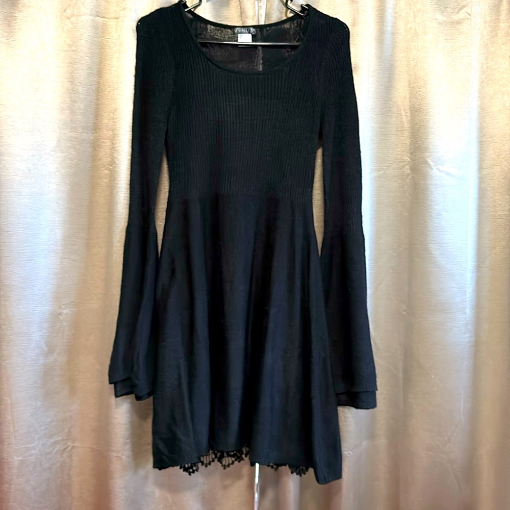 Black Venus boho sweater dress
